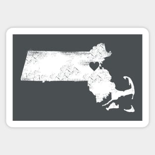 Cute Boston Love I Heart Massachusetts Souvenir Gift Sticker